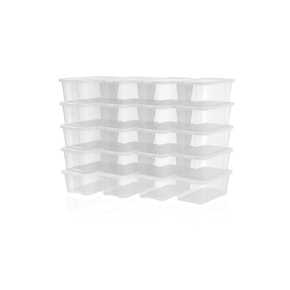 20 Boîtes transparent-SONGMICS HOME Outlet