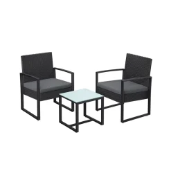 2 Chaises 1 table jardin-SONGMICS HOME New