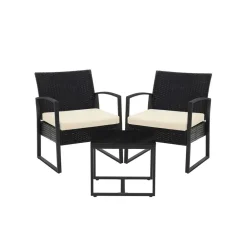 2 Chaises 1 table jardin-SONGMICS HOME New