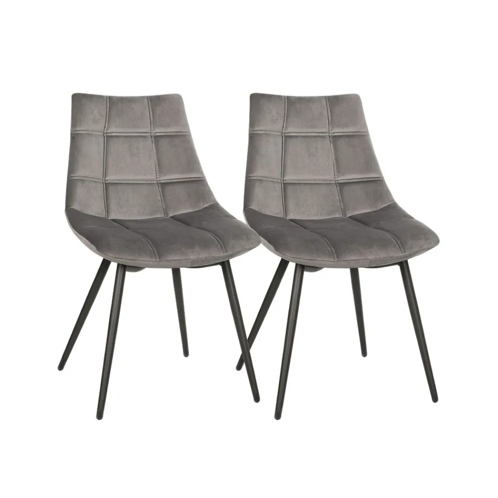 2 Chaises moderne gris-SONGMICS HOME Hot