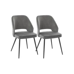 2 Chaises salle à manger gris-SONGMICS HOME Outlet