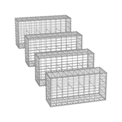 4 Gabions 100 x 50 x 30 cm-SONGMICS HOME Online