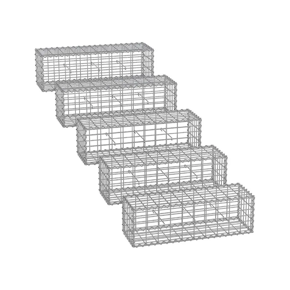 5 Gabions 100 x 30 x 30 cm-SONGMICS HOME Best