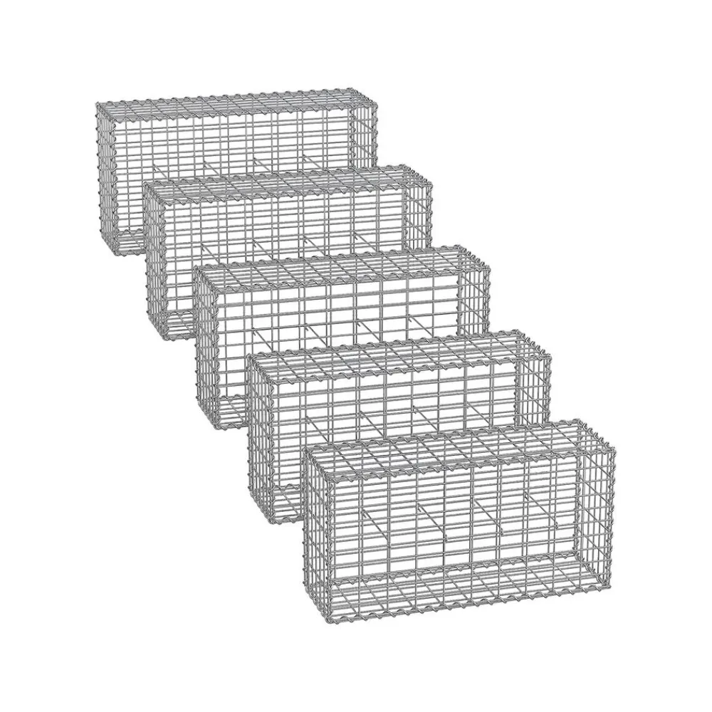 5 Gabions 100 x 30 x 30 cm-SONGMICS HOME Best