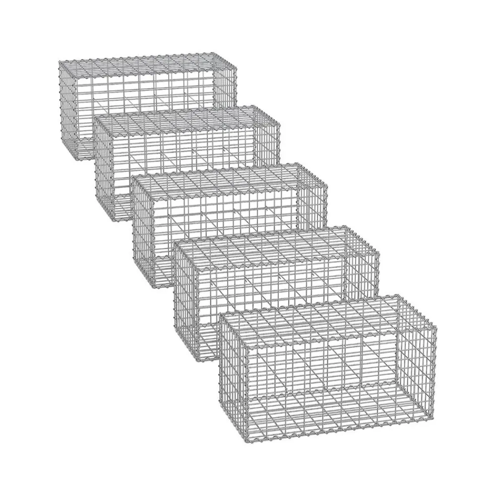5 Gabions 100 x 30 x 30 cm-SONGMICS HOME Best