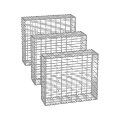 3 Gabions 100 x 90 x 30 cm-SONGMICS HOME Best