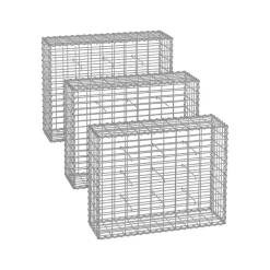 3 Gabions 100 x 90 x 30 cm-SONGMICS HOME Best