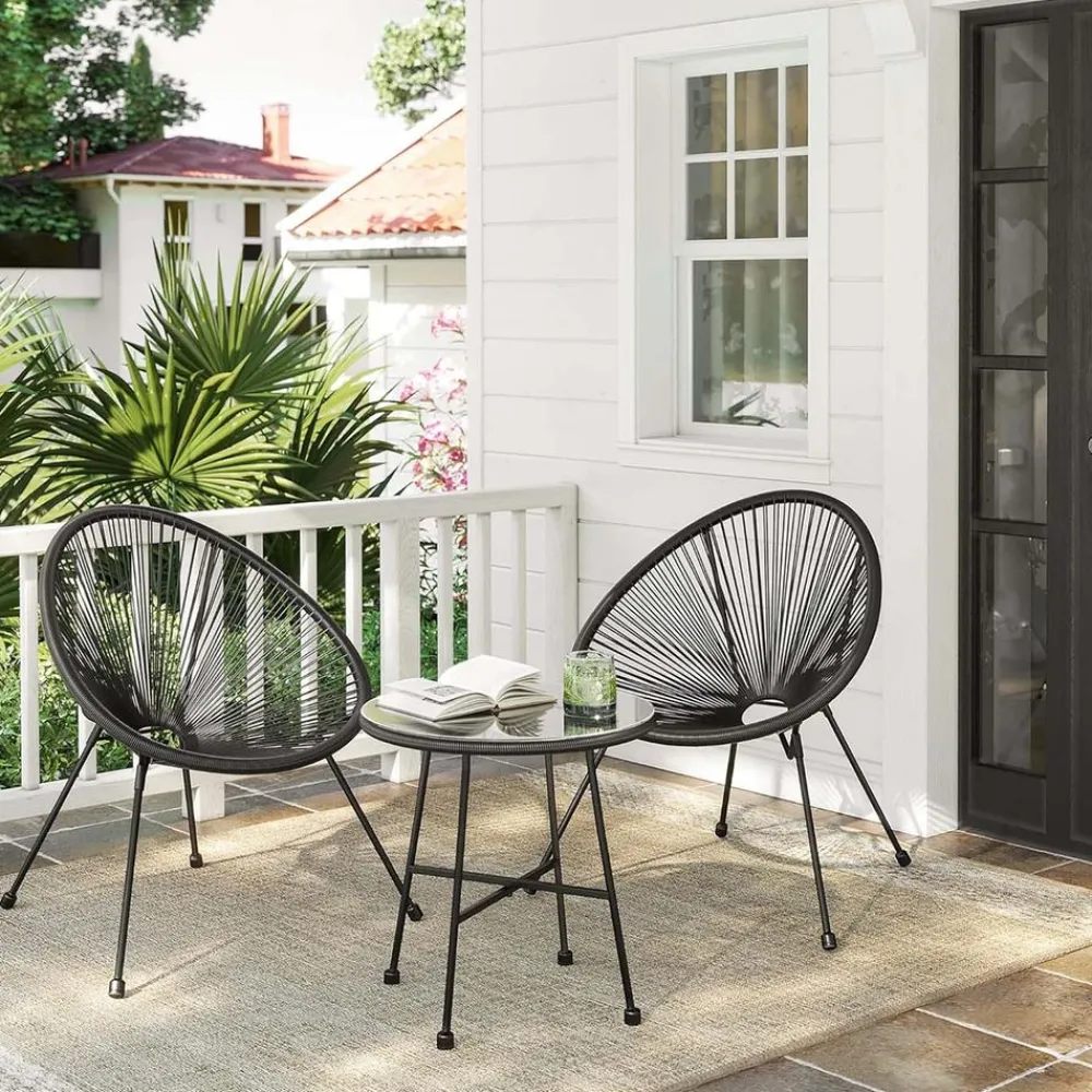 3 Meubles terrasse noir-SONGMICS HOME Hot