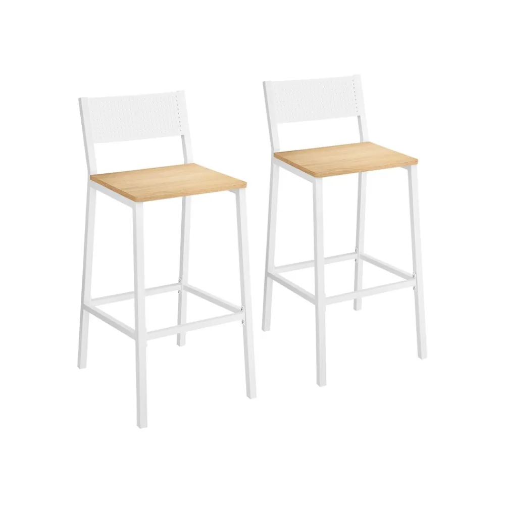 2 Tabourets de bar gris anthracite et noir-SONGMICS HOME Hot