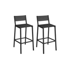 2 Tabourets de bar gris anthracite et noir-SONGMICS HOME Hot