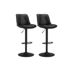 2 Tabourets de bar Marron Caramel-SONGMICS HOME Online