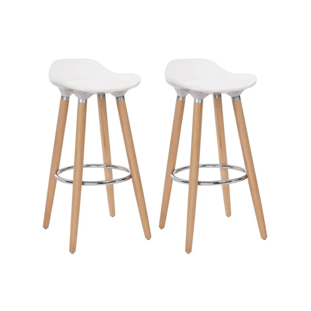 2 Tabourets de bar pieds hêtre-SONGMICS HOME Online