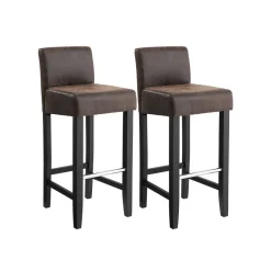 2 Tabourets effet vieilli marron-SONGMICS HOME Online