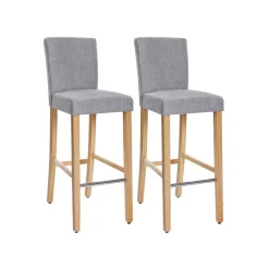 2 Tabourets hauts gris foncé-SONGMICS HOME
