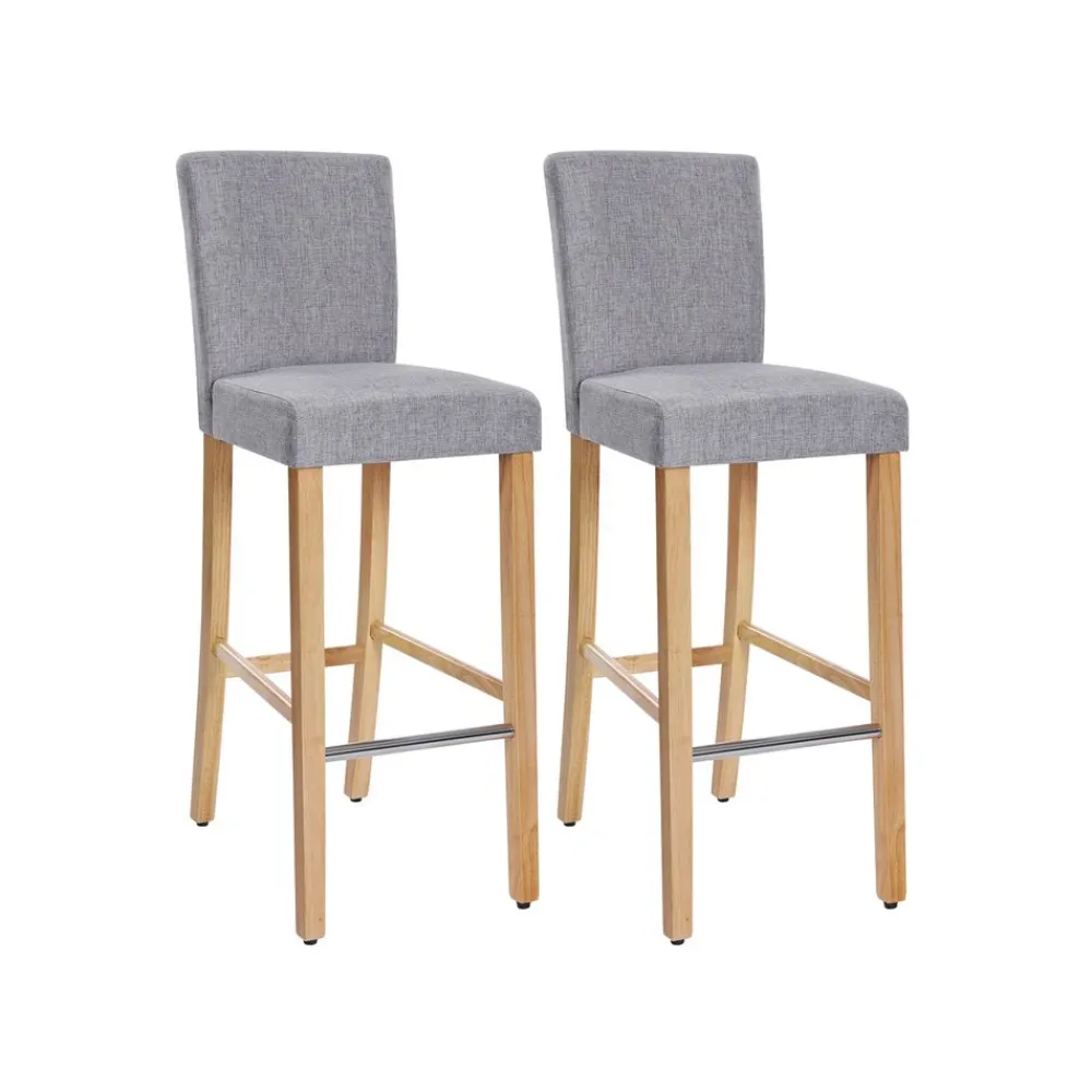 2 Tabourets hauts gris foncé-SONGMICS HOME