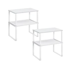 4 Étagères à épices empilable extensible noir d'encre-SONGMICS HOME Sale