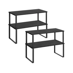 4 Étagères à épices empilable extensible noir d'encre-SONGMICS HOME Sale