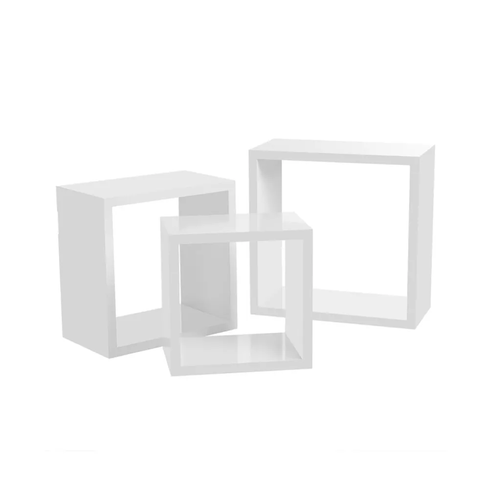 3 Étagères murales cube pointu-SONGMICS HOME