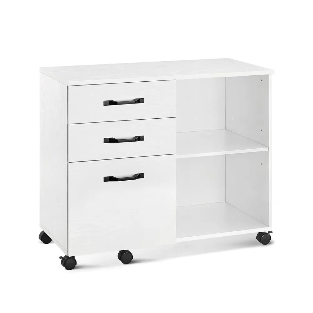 Armoire de classement latérale mobile à 3 tiroirs blanc-SONGMICS HOME New