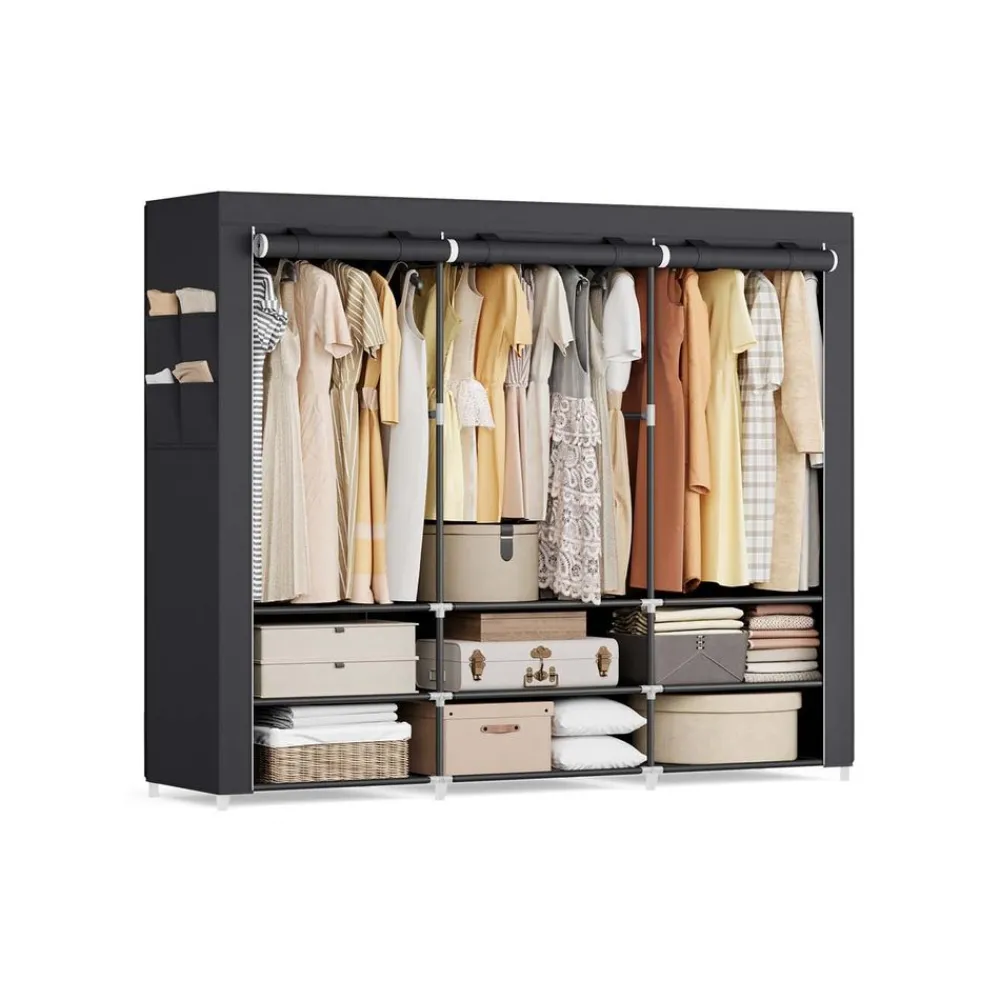 Armoire de rangement avec housse 45 x 127 x 176 cm gris-SONGMICS HOME Online