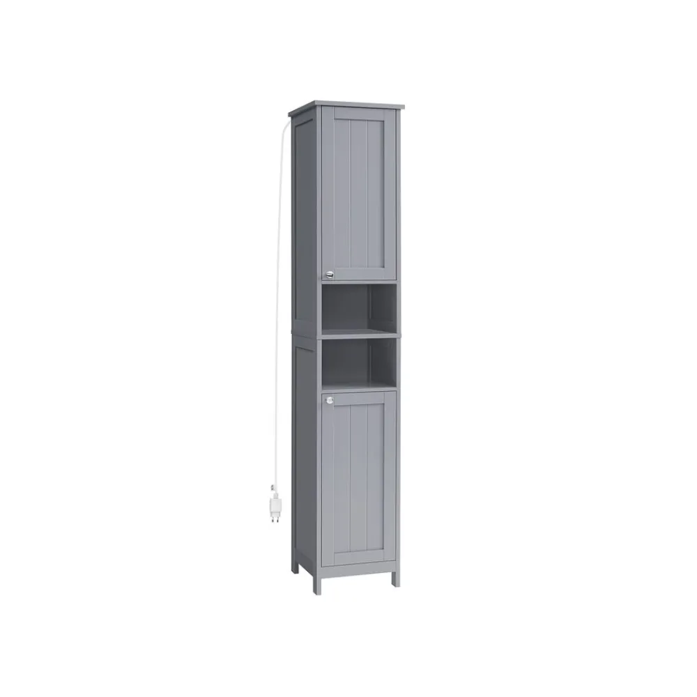 Armoire de salle de bain haute avec éclairage blanc nuage-SONGMICS HOME Best