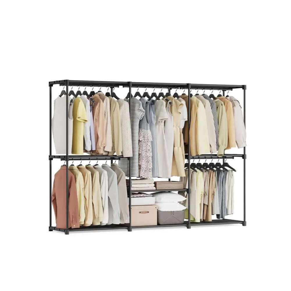 Armoire ouvert noir-SONGMICS HOME