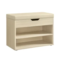 Banc à chaussures avec 3 compartiments 30 x 60 x 44 cm polyvalent marron rustique-SONGMICS HOME Online