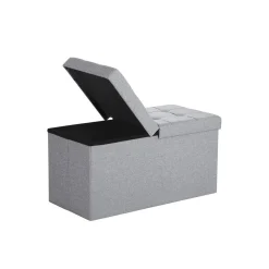 Banc de rangement 80L gris-SONGMICS HOME Online