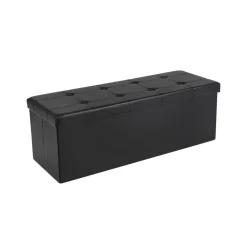 Banc de rangement 150L noir-SONGMICS HOME Best