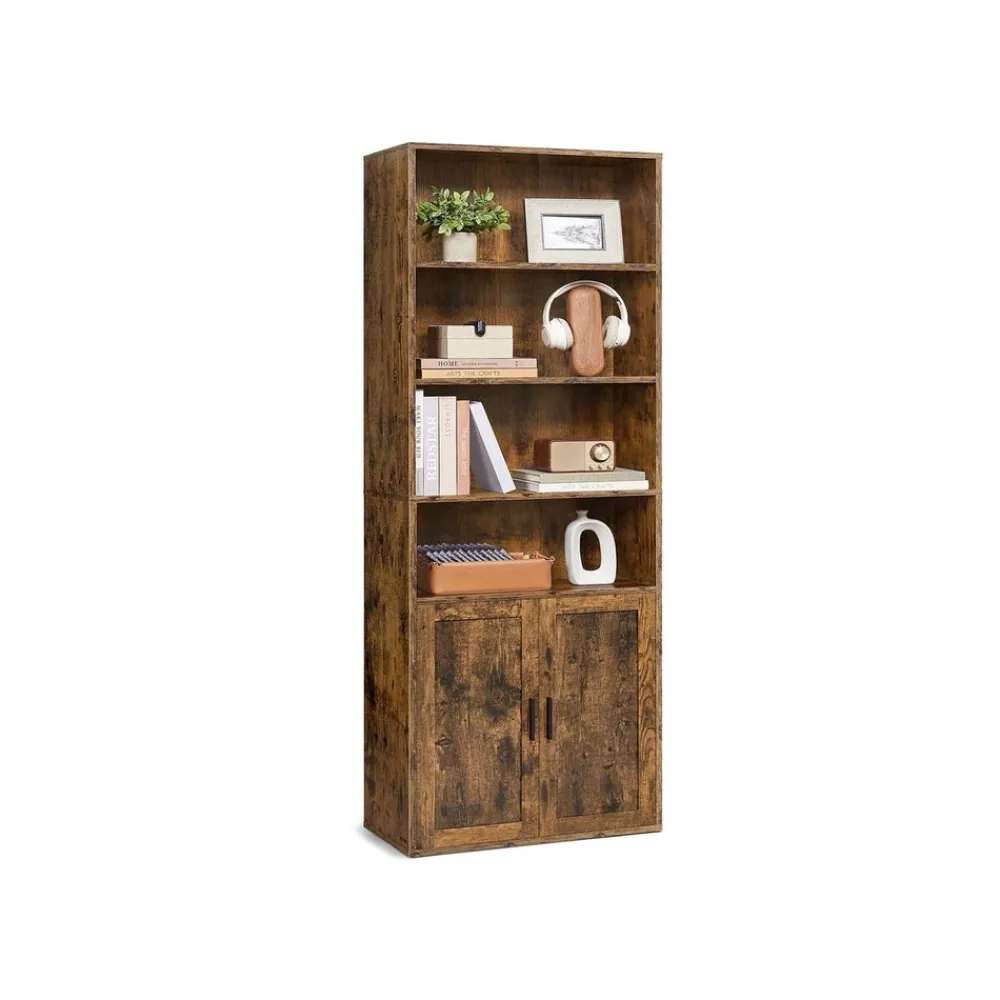 Bibliothèque haute avec porte et étagères ouvertes-SONGMICS HOME Clearance