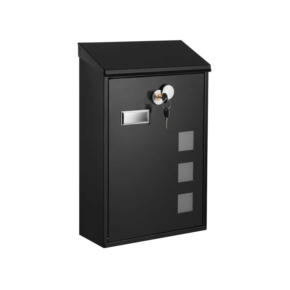 Boîte aux lettres murale moderne Noir-SONGMICS HOME Best