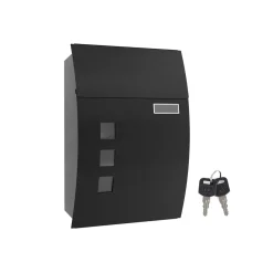 Boîte aux lettres murale Noir GMB30BK-SONGMICS HOME Outlet