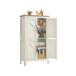 Buffet haut style ferme avec portes coulissantes et étagères ajustables-SONGMICS HOME Online