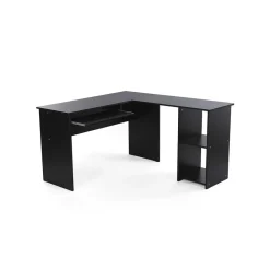 Bureau informatique en L blanc-SONGMICS HOME Online