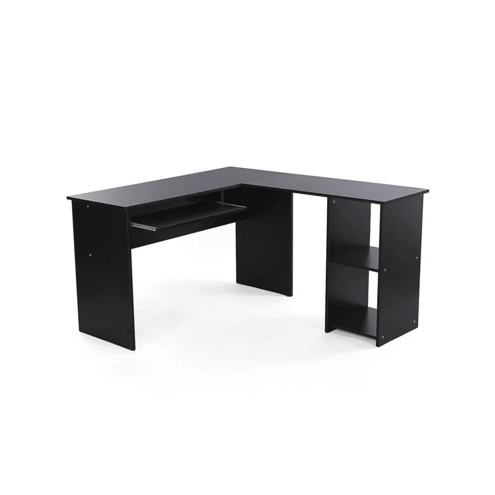 Bureau informatique en L blanc-SONGMICS HOME Online