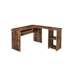 Bureau informatique en L blanc-SONGMICS HOME Online