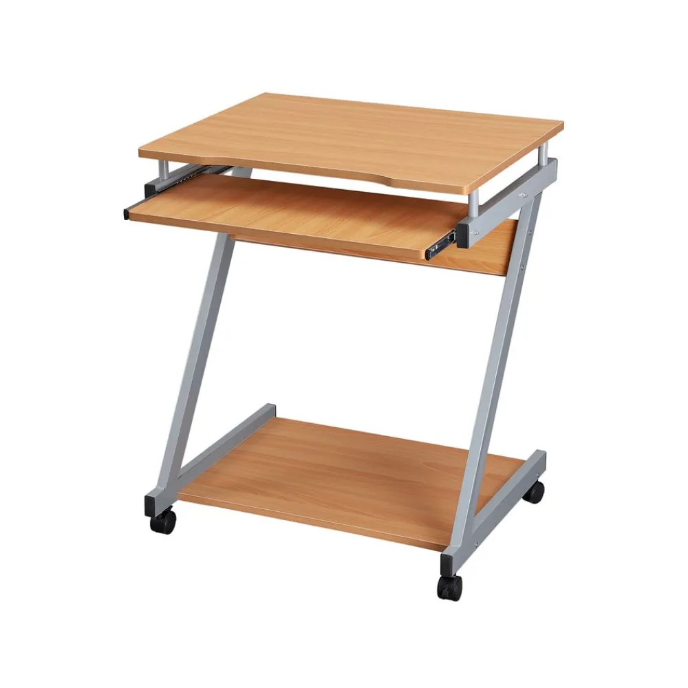 Bureau informatique en Z couleur hêtre-SONGMICS HOME Sale