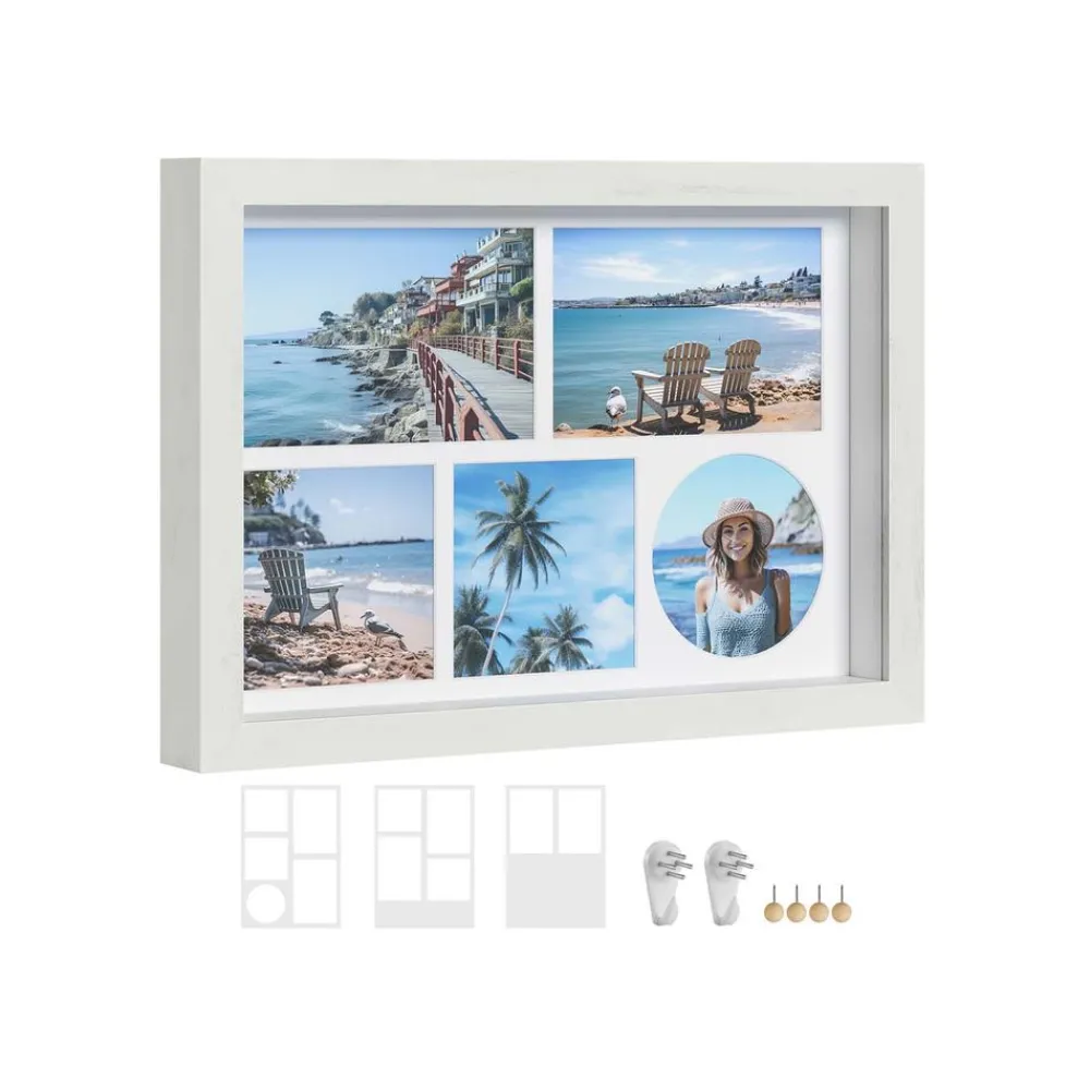 Cadre photo A4 avec 3 fonds noir cendré-SONGMICS HOME Clearance