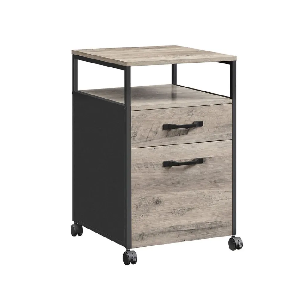 Caisson 2 tiroirs grège-SONGMICS HOME Clearance