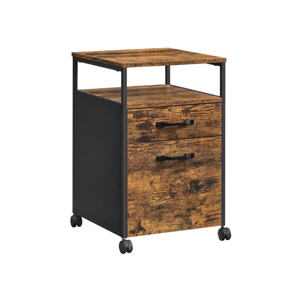 Caisson 2 tiroirs grège-SONGMICS HOME Clearance