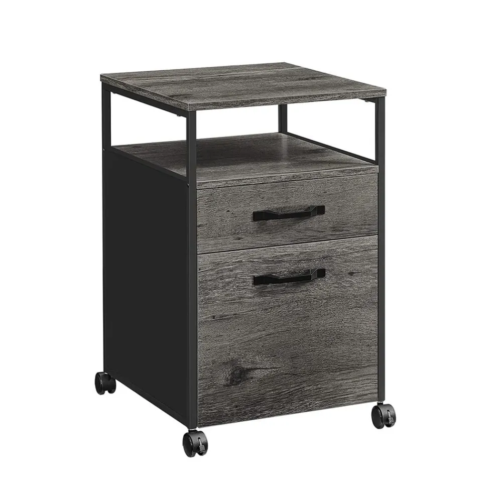 Caisson 2 tiroirs grège-SONGMICS HOME Clearance