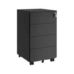 Caisson de bureau mobile avec 4 tiroirs noir d'encre-SONGMICS HOME Best