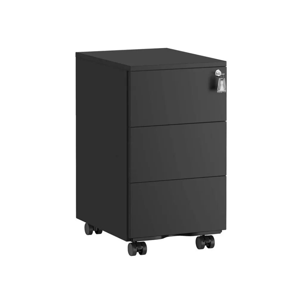 Caisson de bureau mobile avec 4 tiroirs noir d'encre-SONGMICS HOME Best