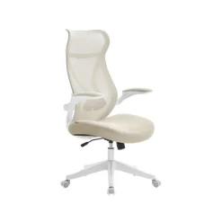 Chaise de bureau capacité de charge 150 kg beige cappuccino-SONGMICS HOME Outlet