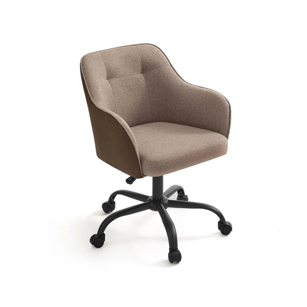 Chaise de bureau ergonomique en tissu peluche beige cappuccino-SONGMICS HOME Hot