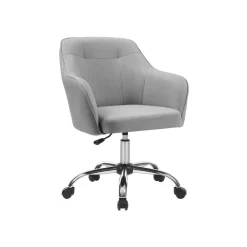 Chaise de bureau ergonomique en tissu peluche beige cappuccino-SONGMICS HOME Hot