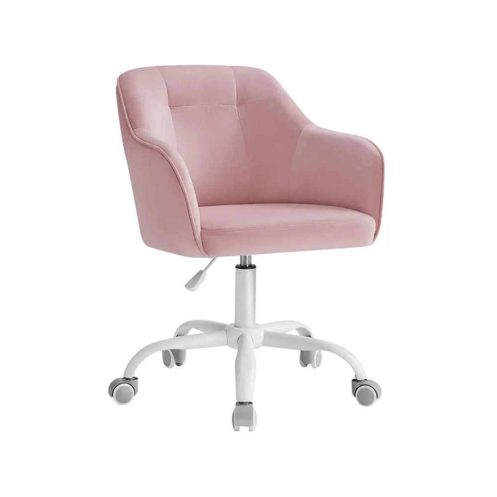 Chaise de bureau ergonomique en tissu peluche beige cappuccino-SONGMICS HOME Hot