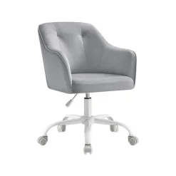 Chaise de bureau ergonomique en tissu peluche beige cappuccino-SONGMICS HOME Hot