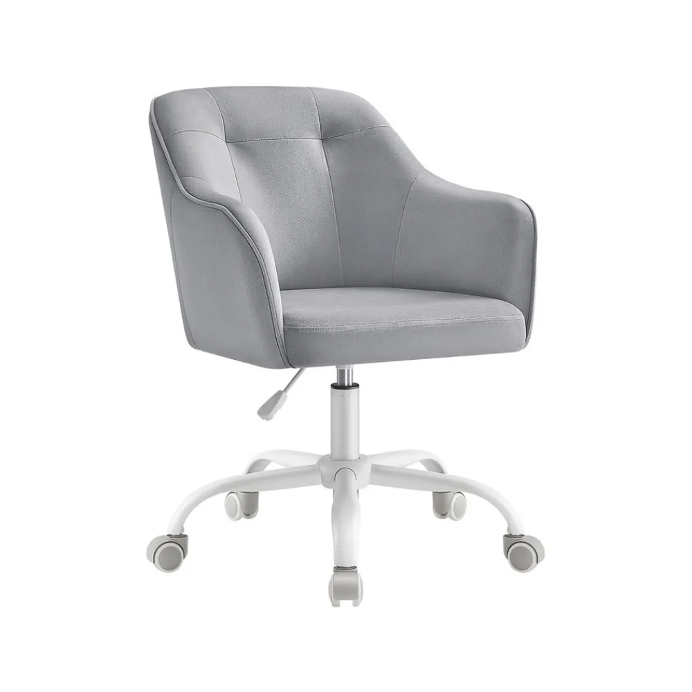 Chaise de bureau ergonomique en tissu peluche beige cappuccino-SONGMICS HOME Hot