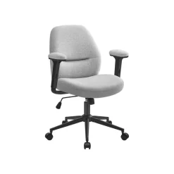 Chaise de bureau pivotante tissu coton-lin rose bonbon-SONGMICS HOME Best